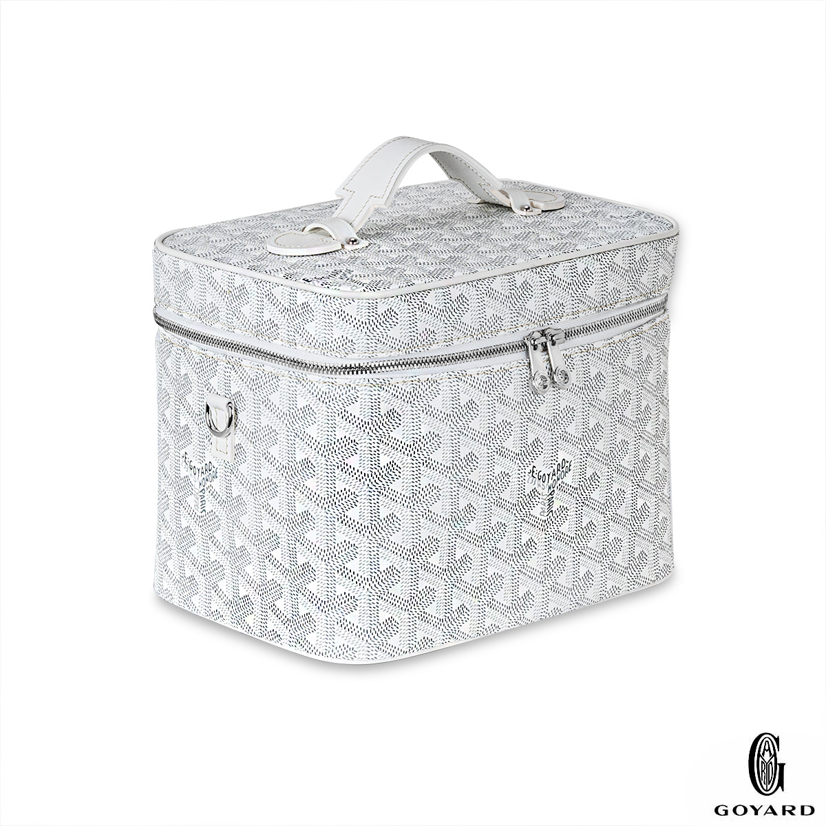 Goyard Goyardine White Muse Vanity Bag Silver Hardware – Madison Avenue  Couture